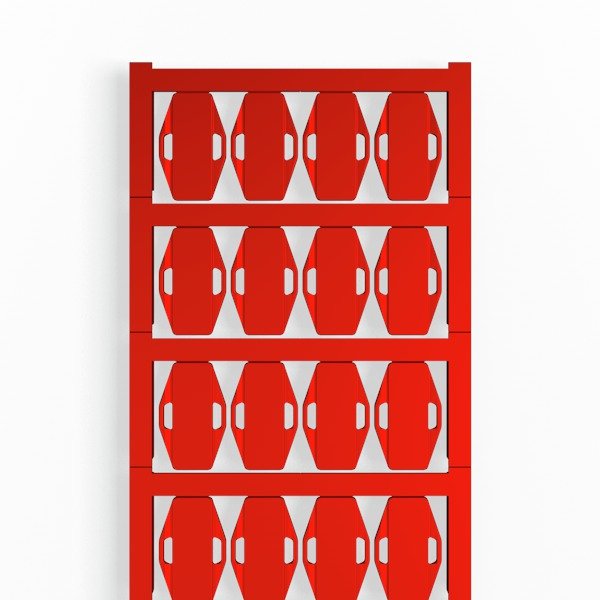Weidmüller - Kabelmarkierungssystem Leitermarkierer VT SFX 9/24 NE RT V0 24x15mm,rot − 320 Stück