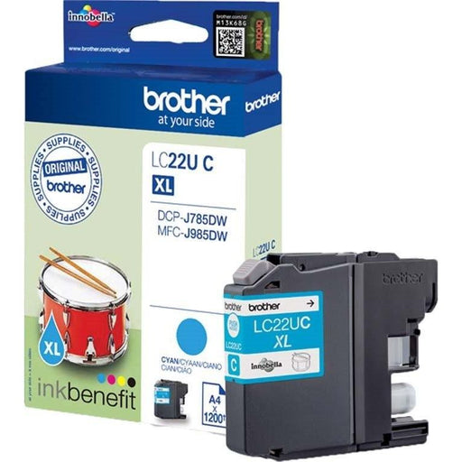 Brother - Verbrauchsmaterial für Telefax/Drucker/MFC Tintenpatrone LC-22UC cyan