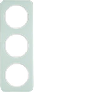 Berker - Abdeckrahmen Rahmen Glas/pows 10132109 3fach