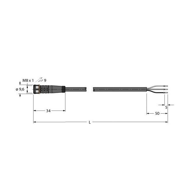 Turck - Konfektioniertes Sensor-Aktor-Kabel Aktuator- u. Sensorleitung PKG4M-30/TXL PUR