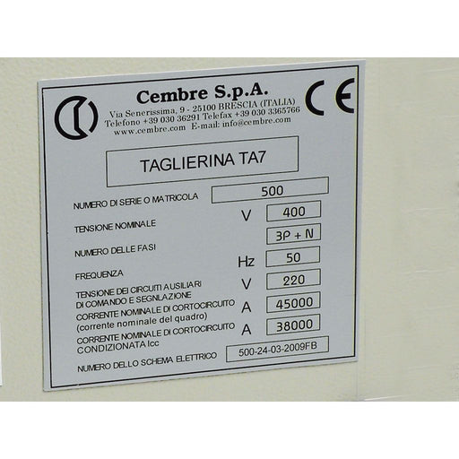 Cembre - Kennzeichnungsmaterial 88903 MG-VRT-A PVC 52X107M 88903 M WEISS − 50 Stück