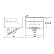 Maico - Ventilator für Kanaleinbau Kanalventilator DPK 50 EC EC-Motor,3Ph,800x500