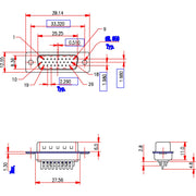 EFB-Elektronik - D-Sub-Steckverbinder D-Sub Lötstecker 34509.1 E-HDS 26 LL/Z − 2000 Stück