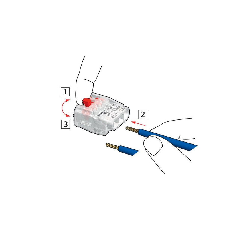 HellermannTyton - Steckklemme HelaCon Releasable HCR-5-PC-CL (50) Verbindungsklemme − 50 Stück