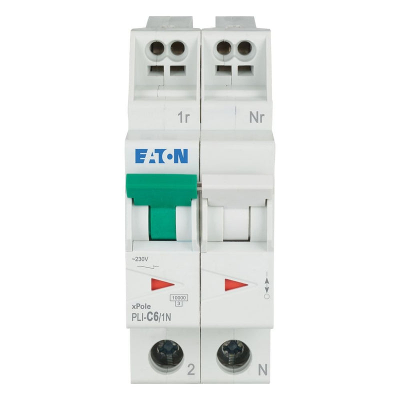 Eaton - Leitungsschutzschalter PLI-C6/1N C 6A, 1p+N Steckkl