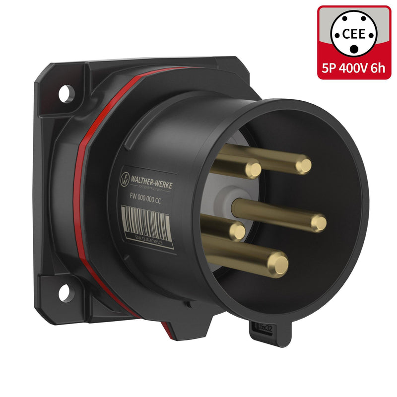 Walther Werke - CEE-Gerätestecker (IEC 60309) CEE NEO Anbaugerätestecker FW630506PH gerade 32A 5P 6h