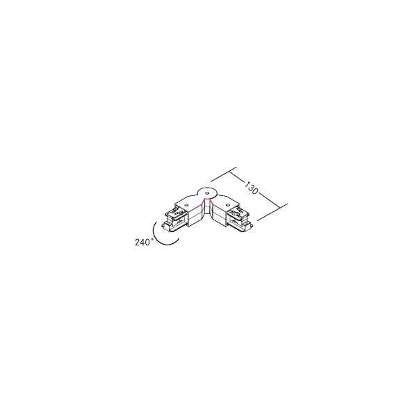 Brumberg Leuchten - Stromschiene Flexibler Verbinder 88134680 silber