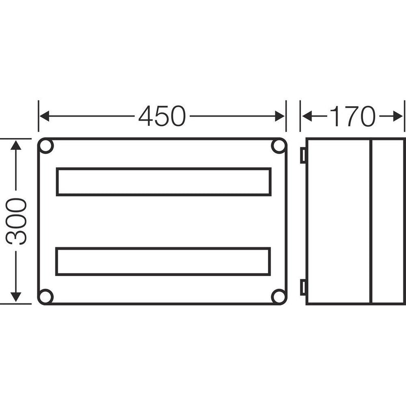 Hensel - Installationskleinverteiler Mi-Automatengehäuse Mi 1331 36TE