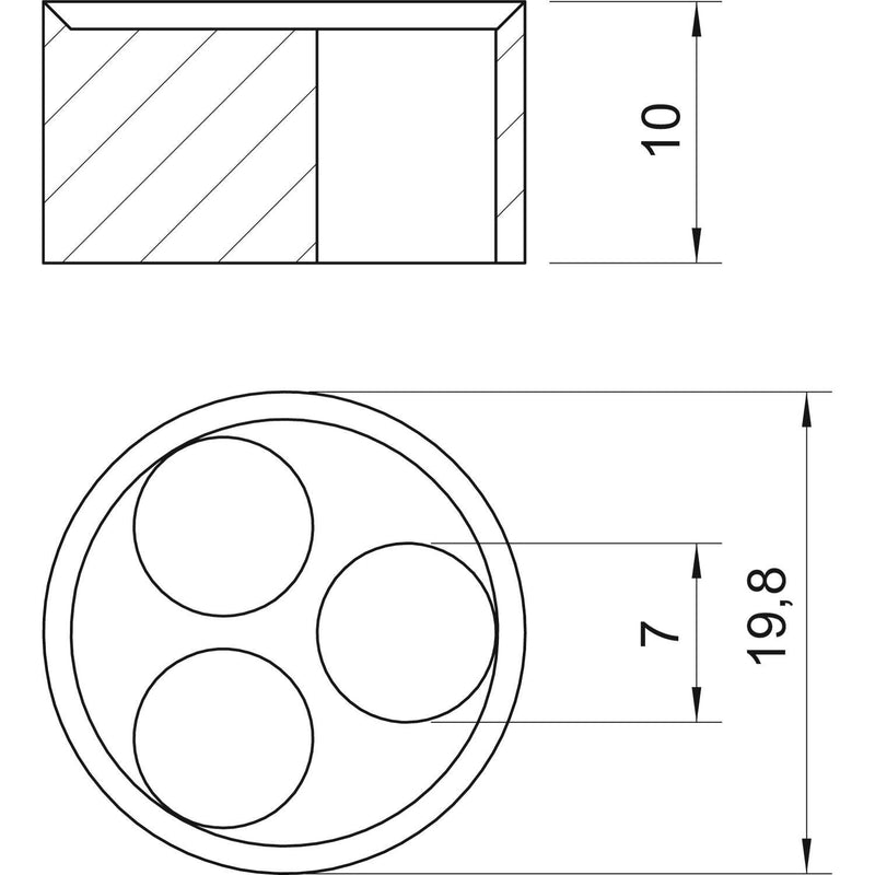 OBO Bettermann - Durchführungstülle Mehrfachdichteinsatz 107 C VM 25 3x7 − 50 Stück