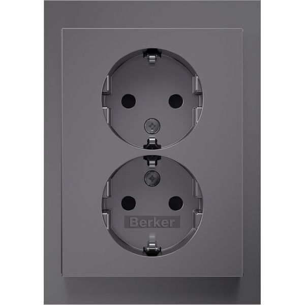 Berker - Steckdose Doppelsteckdose SCHUKO 47597004 K.5 eds matt lack