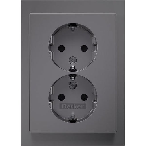 Berker - Steckdose Doppelsteckdose SCHUKO 47597004 K.5 eds matt lack