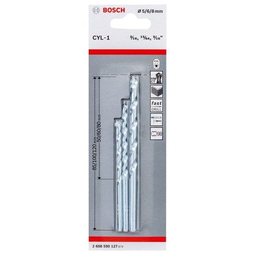 Bosch - Bohrer-Set 3-tlg. CYL-1 2608590127 Steinbohrer-Set