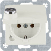 Berker - Steckdose SCHUKO-Steckdose ws/glänz 41638982 Schraub-Liftklemmen