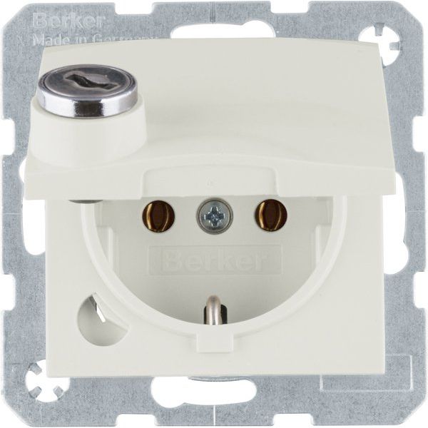 Berker - Steckdose SCHUKO-Steckdose ws/glänz 41638982 Schraub-Liftklemmen