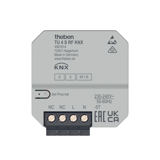 Theben - Bussystem-Binäreingang Funk-Tasterschnittstelle TU 4 S RF KNX 4-fach