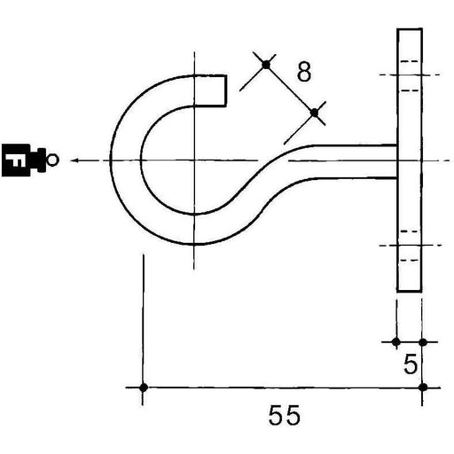 Niedax - Schraubhaken EKLIPS-Band/Seilbf. HW50