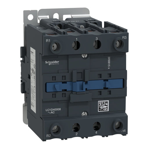 Schneider Electric - Leistungsschütz zum Schalten von Wechselstrom Leistungsschütz LC1D40008M5 60A 220V 50HZ