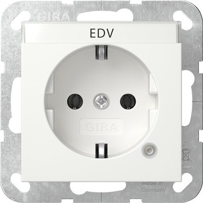 Gira - Steckdose SCHUKO Kontroll + BSF 445203 Reinweiß