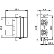 Telegärtner - LWL-Kupplung ST/SC Duplex Adapt. MM 100007270 Phosphorbronzehülse