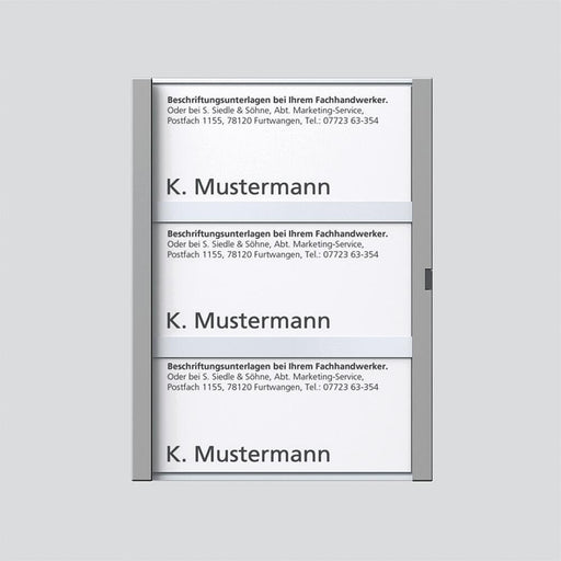 Siedle&Söhne - Zubehör/Ersatzteile für Türkommunikation Namensschild titan-met kpl 200029044-00 f.TM 611-3 TM