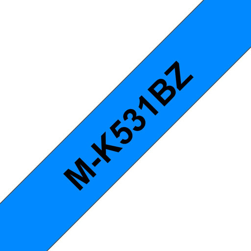 Brother - Schriftband Schriftbandkassette M-K531 12mm, 8m, bl, sw − 20 Stück