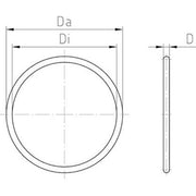 Jacob - Gummi O-Ring Dichtung O-Ring 316 G/1.5 − 50 Stück