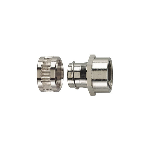 HellermannTyton - Metall-Schutzschlauch-Verschraubung Metallverschraubung 2tlg. 166-31302(10) starres Innengewinde − 10 Stück