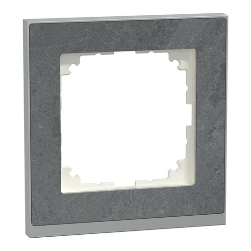 Merten - Abdeckrahmen Decor-Rahmen 1-fach MEG4010-3669 Schiefer/aluminium