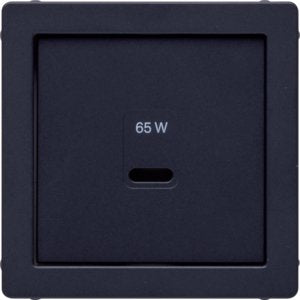 Berker - Einsatz/Abdeckung für Kommunikationstechnik Zentralplatte 48606086 USB Q.x, anth m