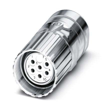 Phoenix Contact - Rundsteckverbinder, feldkonfektionierbar (Industriesteckverbinder) Kabelsteckverbinder CA-09S1N128008 8+1 gerade