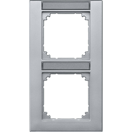 Merten - Abdeckrahmen Rahmen 2f.alu 476260 beschriftbar senkr