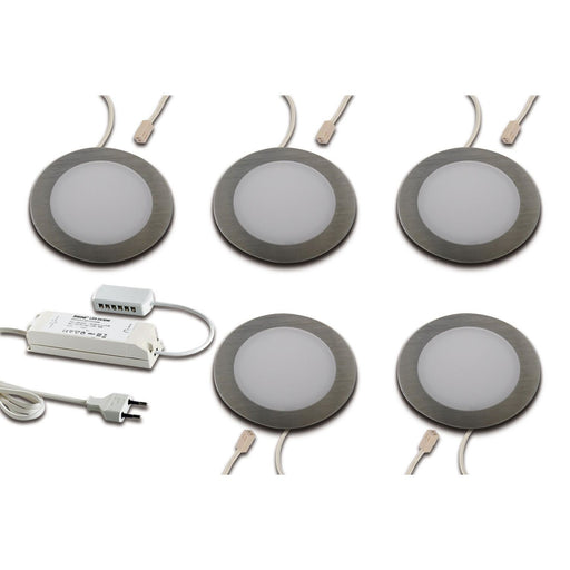 Hera - Downlight/Strahler/Flutlicht LED Einbauleuchte 5er - Set 5er Set #61060450003 nw, edelstahloptik