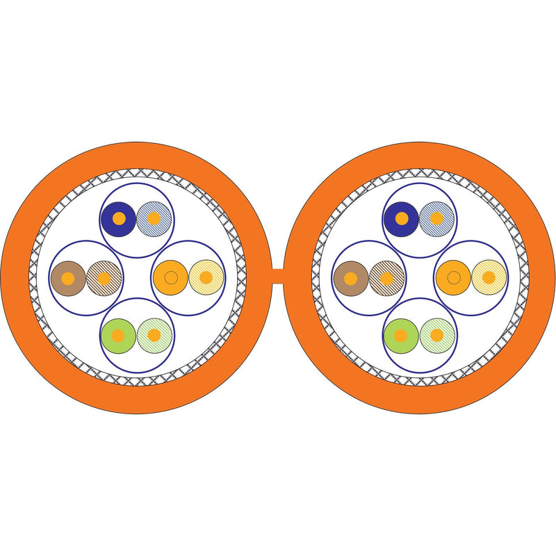 Acome - Daten- und Kommunikationskabel TN-7000-2 Kat.7 orange R7480F-Cca-T250 8P S/FTP AWG23 − 250 Meter
