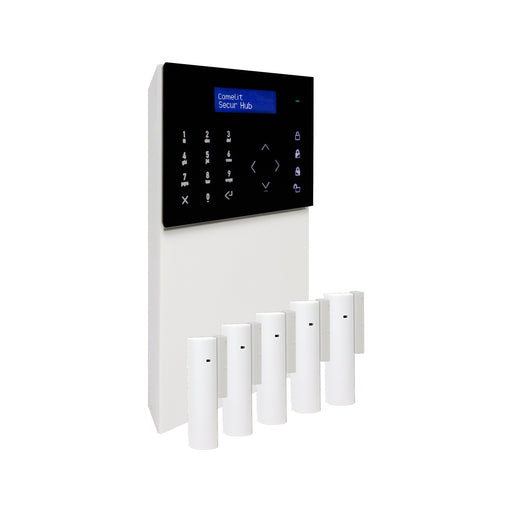 Comelit - Einbruchmeldezentrale Basis-Kit, 5xMagnetkontakt KSW32010LD Funk, SecureHub