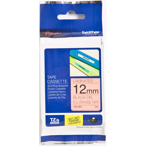 Brother - Schriftband Schriftbandkassette TZe-B31 BF. signal or/sw
