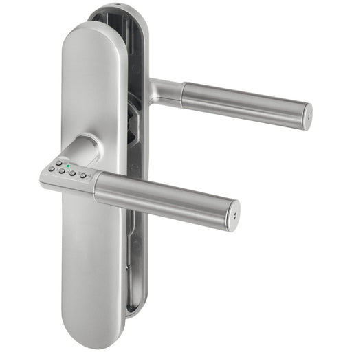 Assa Abloy effeff - Zutrittskontrollsystem Code Handle Langschild 492L08---11---7 matt Ausf.B o.Loch
