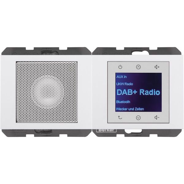 Berker - Elektronik-Gerät für Installationsschalterprogramme Radio mit Lautspr. DAB+, B 30807009 t.,K.x pw. gl