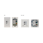 Kramer - Kommunikationstechnik-Adapter Wall-Plate Auto-Switcher WP-211T/EU-80/86(W) 4K60 4:2:0 HDCP 2.2