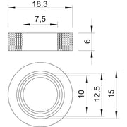 OBO Bettermann - Einschnittring 107 B PG13.5 Gummi − 100 Stück