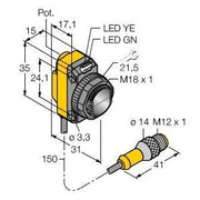 Turck - Reflexions-Lichtschranke Opto Sensor QS18VN6LPQ5 Lichtschranke