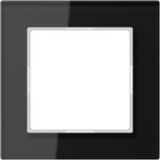 Jung - Abdeckrahmen Glasrahmen 1-fach sw AC 581 GL SW waage/senkrecht