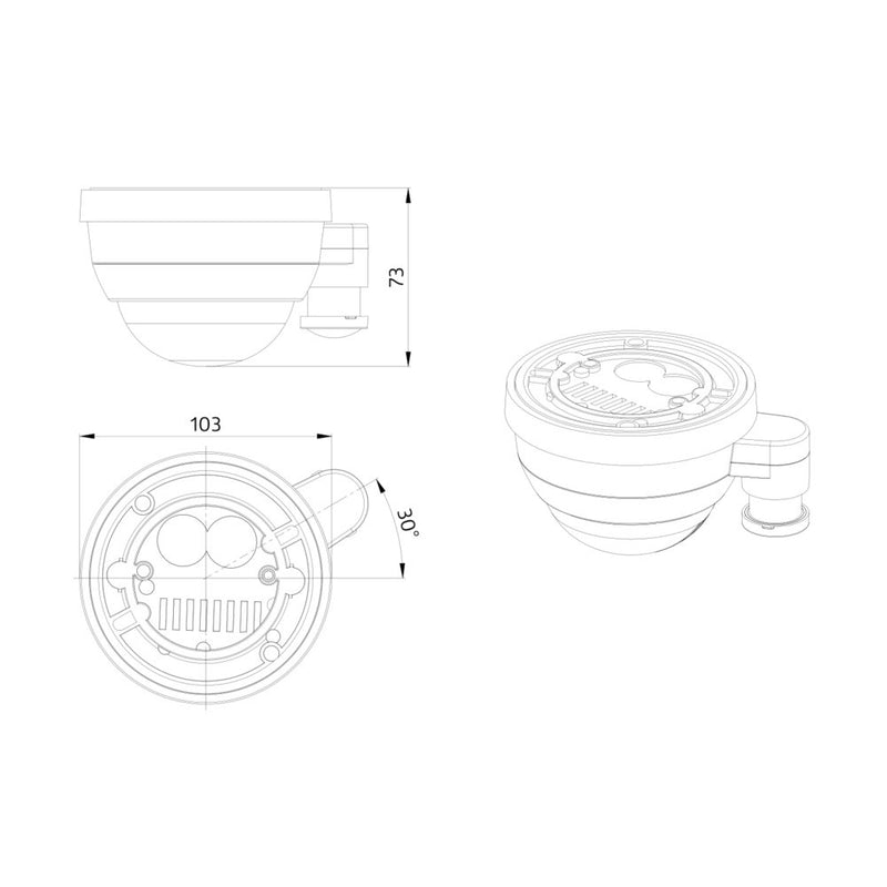 BEG Brück Electronic - Bussystem-Bewegungsmelder Multisensor PD4-BMS-GH-AP DALI-2 Hochregallager