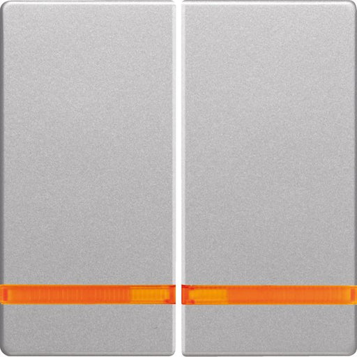 Berker - Abdeckung/Bedienelement für Installationsschalterprogramme Wippe alu/lack 16276084 mit Linsen