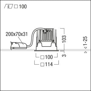 Zumtobel Group - Downlight/Strahler/Flutlicht LED-Downlight PANOS INF #60817232 3000K