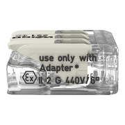 WAGO - Steckklemme COMPACT-Verbindungsklemme 221-683 Ex e,transparent − 30 Stück