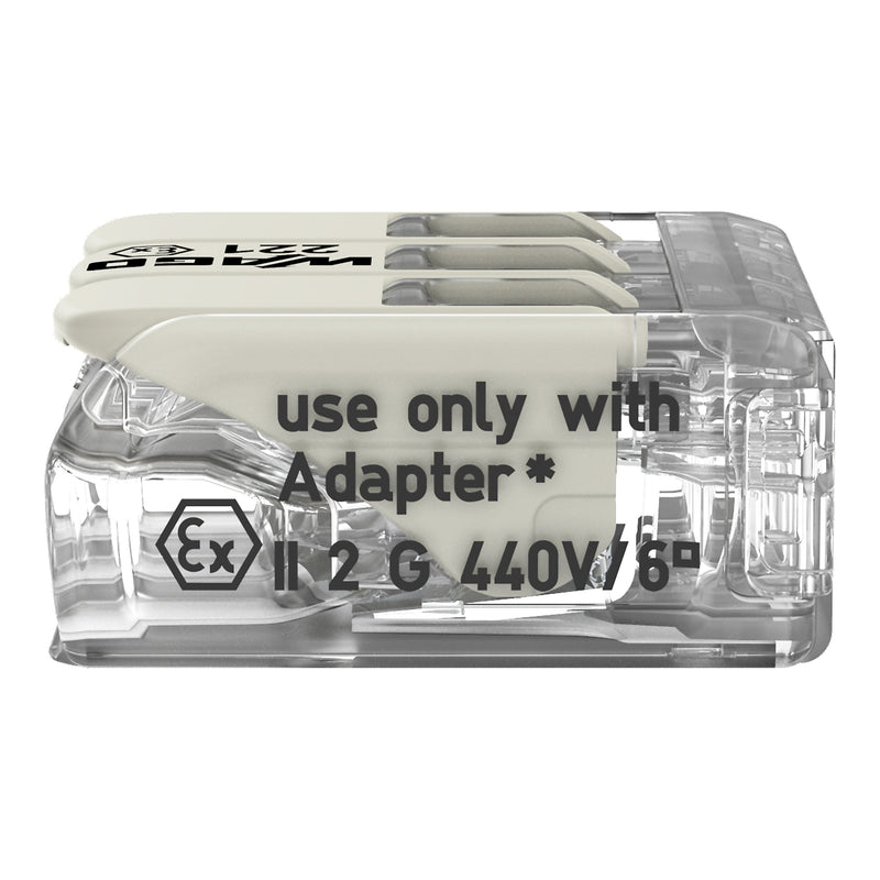 WAGO - Steckklemme COMPACT-Verbindungsklemme 221-683 Ex e,transparent − 30 Stück
