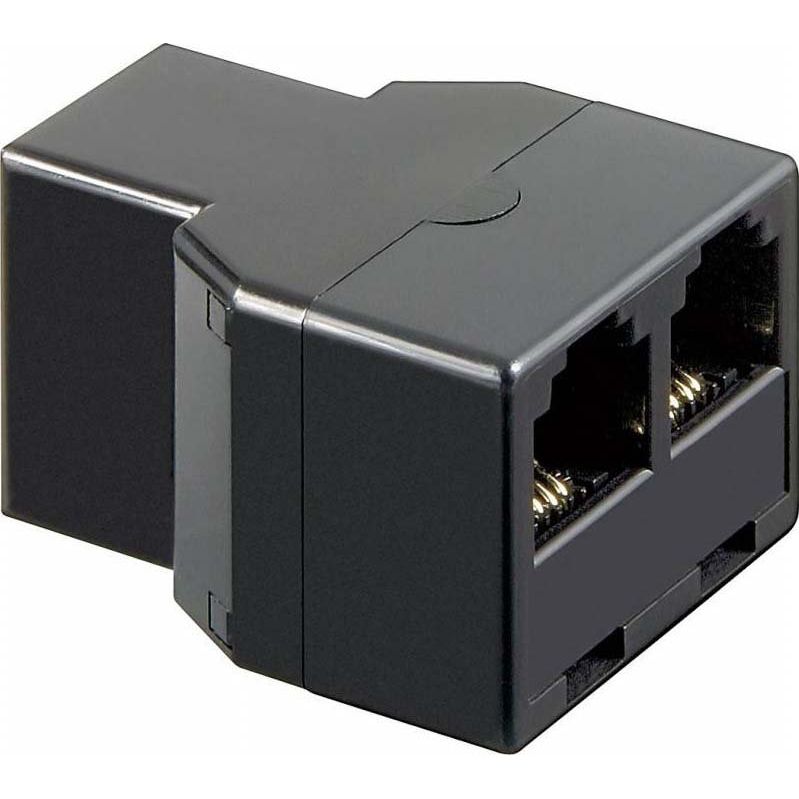 Goobay - Kommunikationstechnik-Adapter ISDN T-Adapter 50597 sw,Bu/Bu − 10 Stück