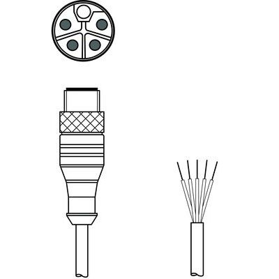 Leuze - Konfektioniertes Sensor-Aktor-Kabel Anschlussleitung KD PL-M12-5A-P0-100