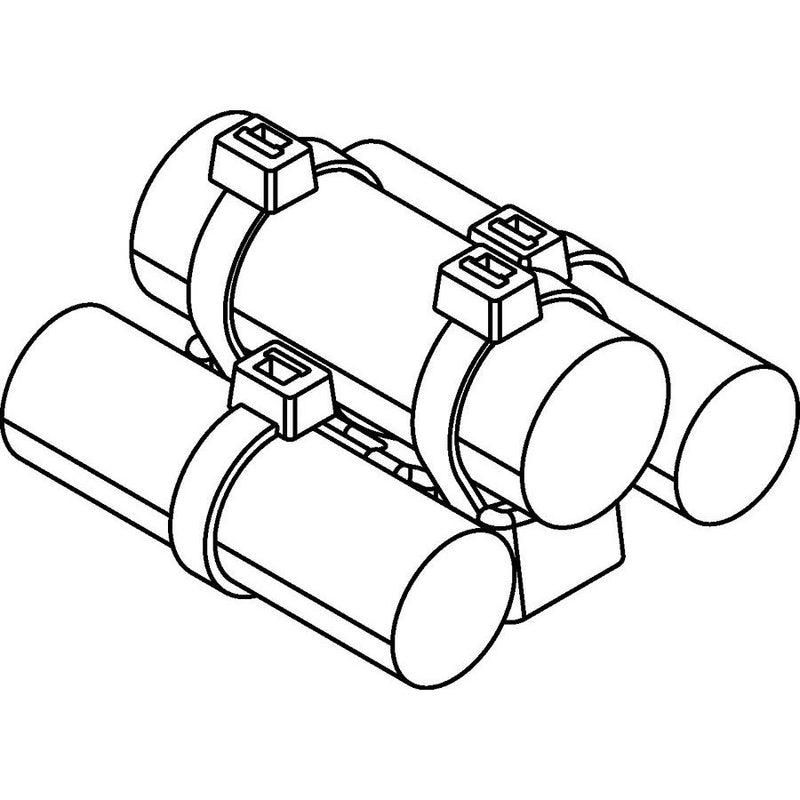HellermannTyton - Befestigungssockel und -element für Kabelbinder Kabelhalter 151-01010(500) schwarz − 500 Stück