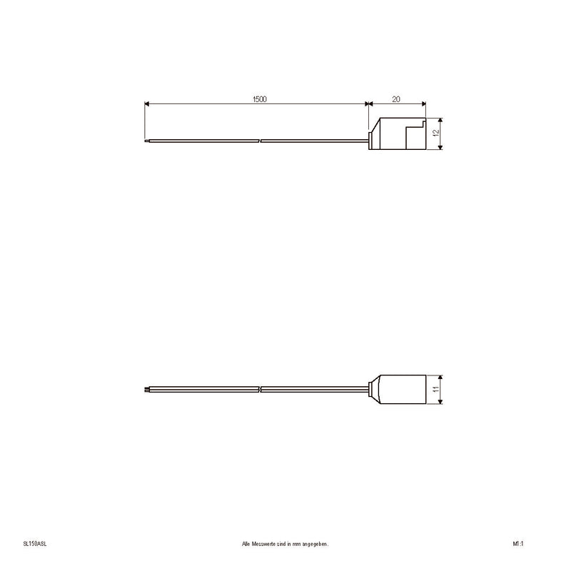 EVN Lichttechnik - Steckverbinder für steckbare Gebäudeinstallation Anschlussleitung SL150ASL 1500mm